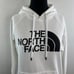 The North Face Half Dome White Hoodie Fleece Raglan Sleeve Pullover M Medium