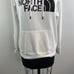 The North Face Half Dome White Hoodie Fleece Raglan Sleeve Pullover M Medium