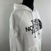 The North Face Half Dome White Hoodie Fleece Raglan Sleeve Pullover M Medium