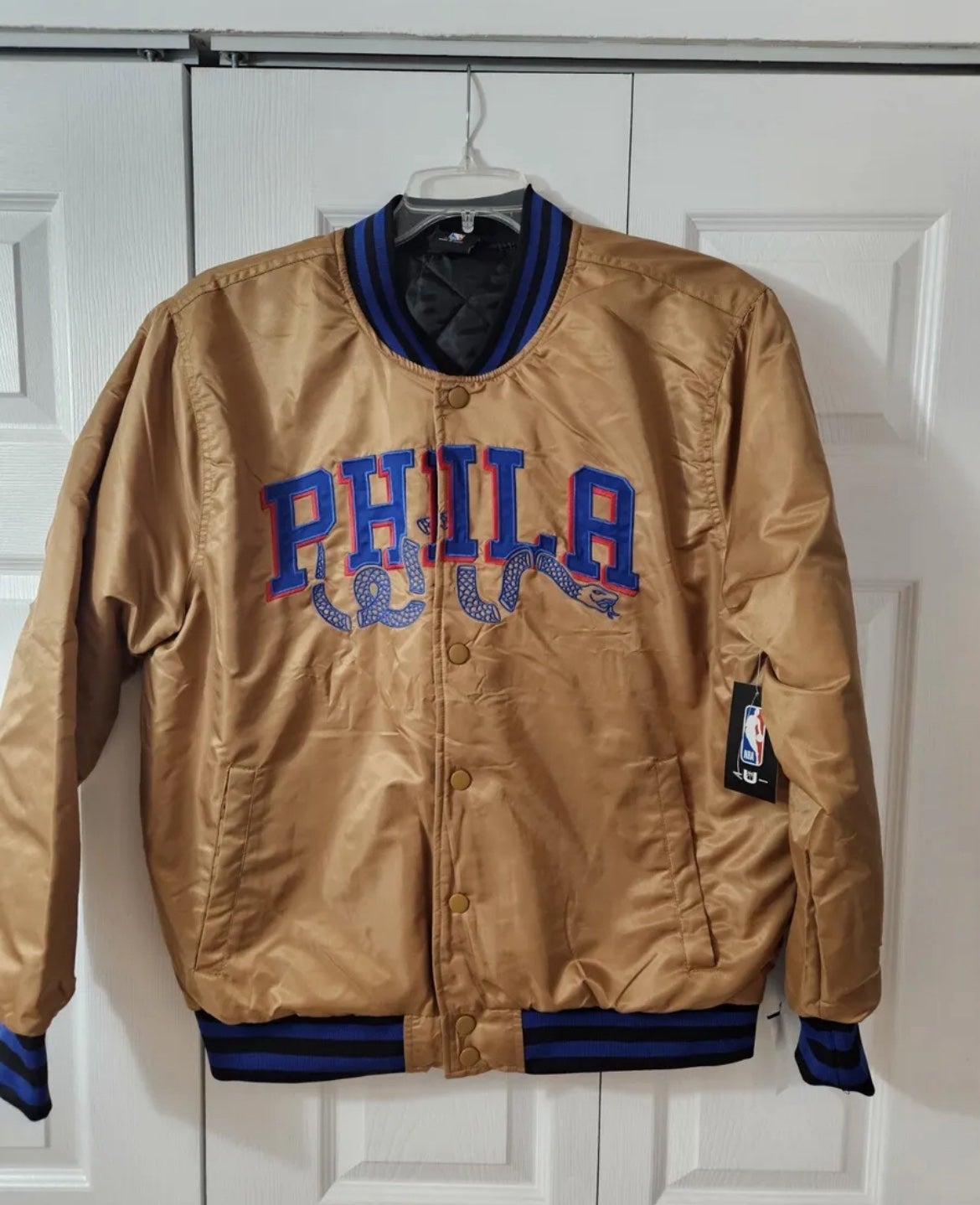 NEW NBA 76ers Smokers Club Varsity/Bomber Jacket Size Medium