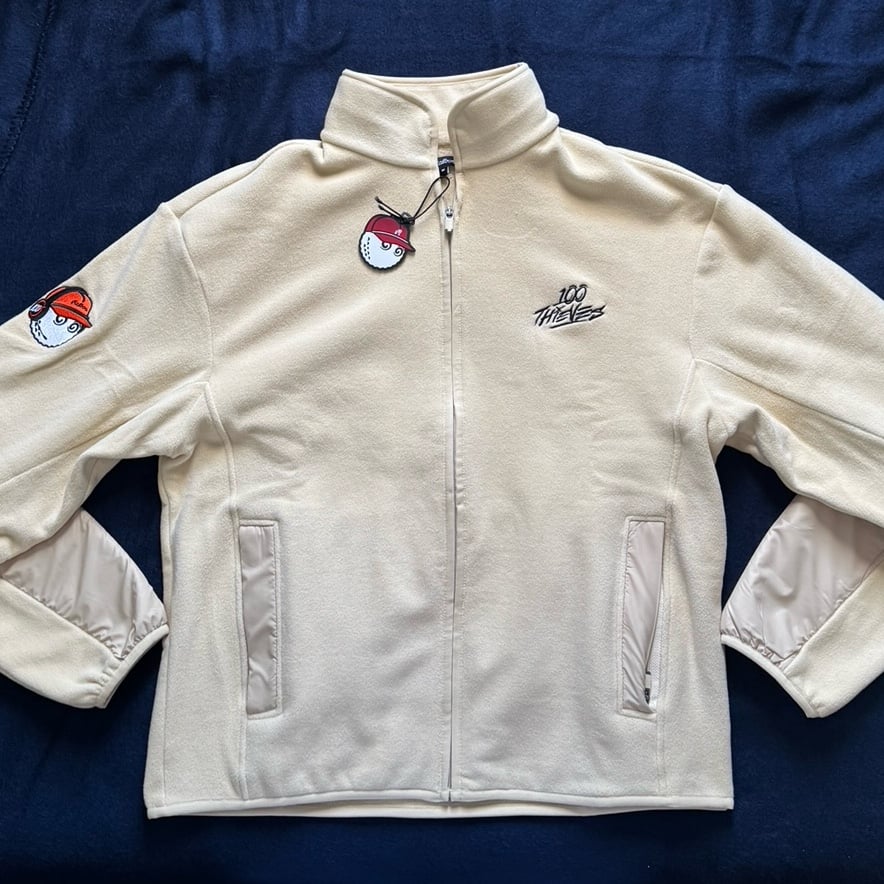 100 THIEVES X MALBON FOWLER POLAR FLEECE JACKET - SAND Size M