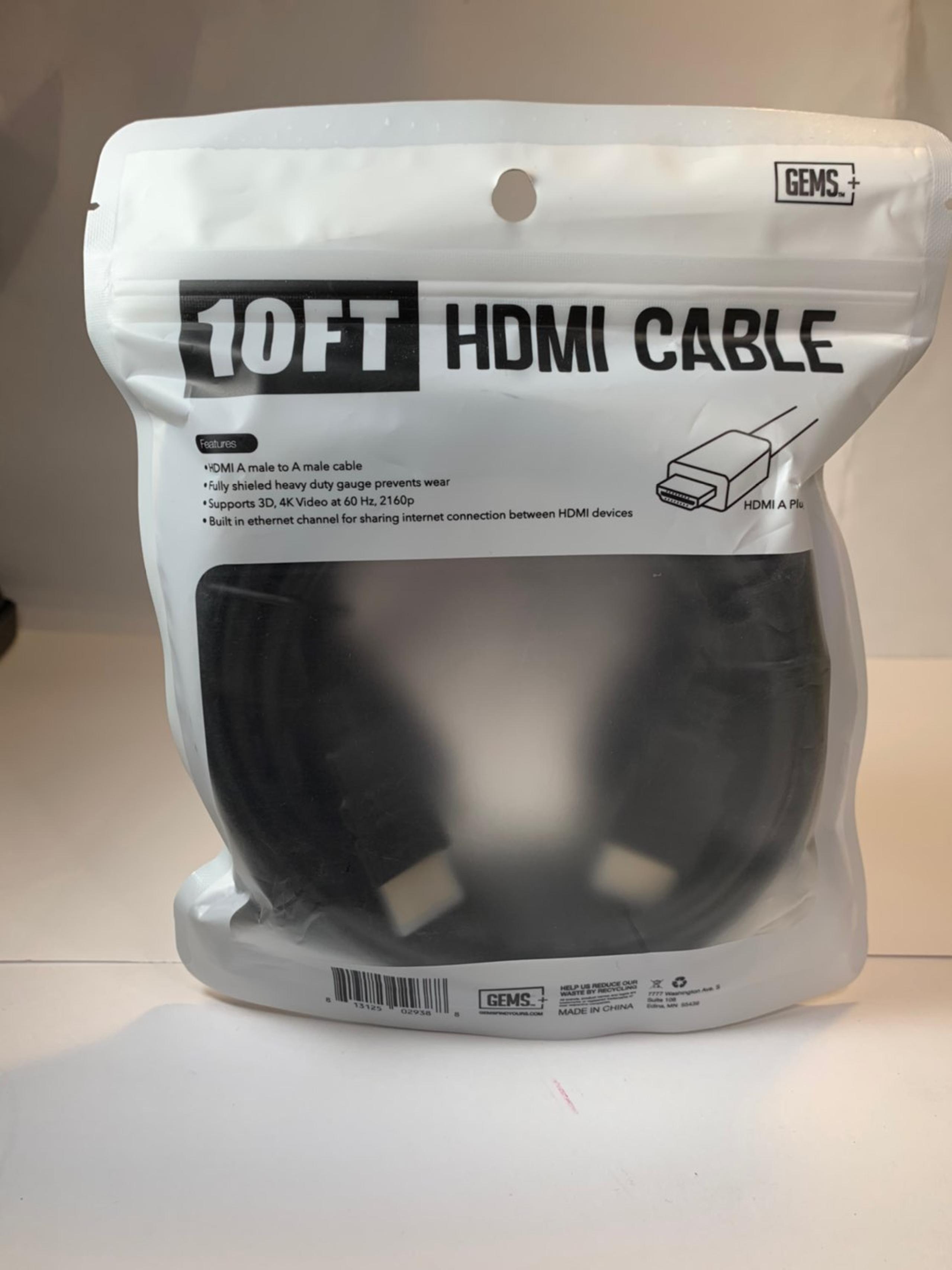 10ft 3D,  4K HDMI Cable with Ethernet sp