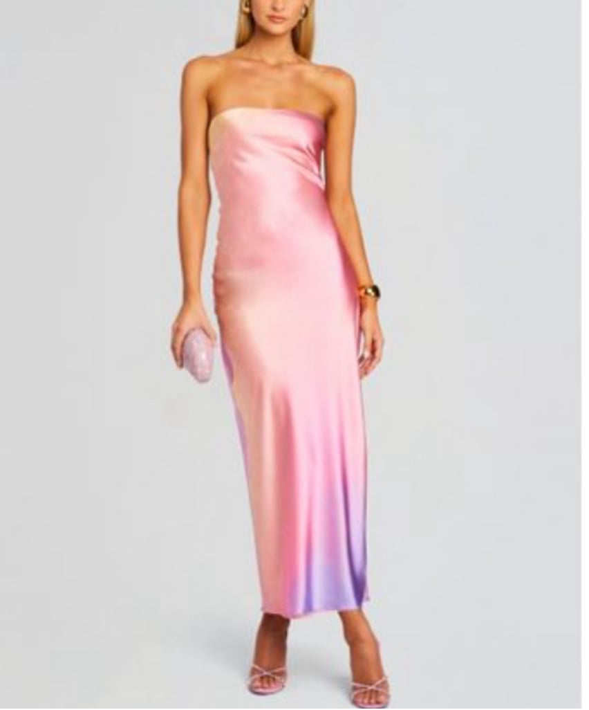 Ser.O.YA CERITH SILK STRAPLESS MIDI DRESS Size S,