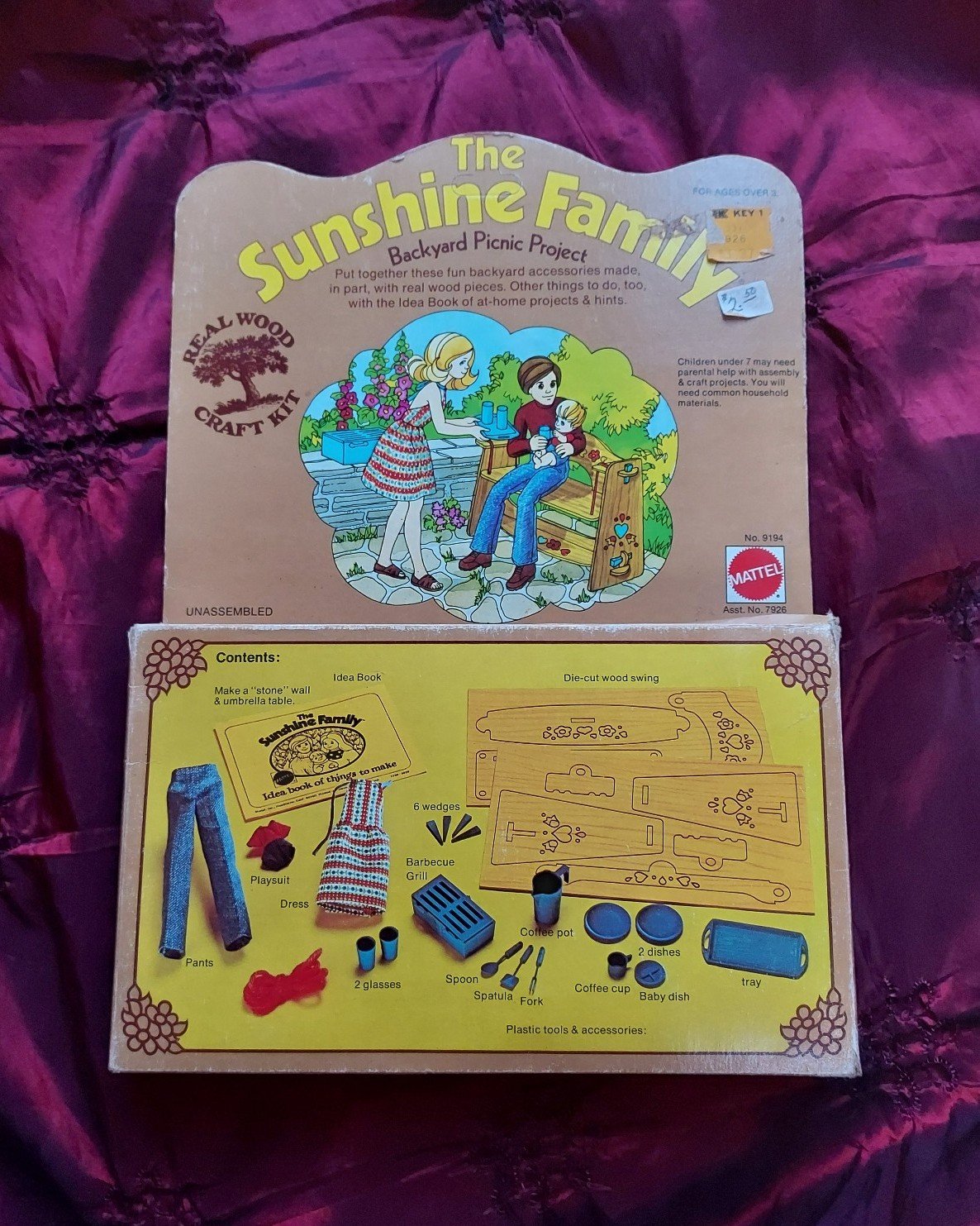 Vintage 1975 Mattel The Sunshine Family Playset Backyard Picnic Project
