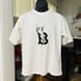 NWT Women’s Size Large Burberry Cherub Print T-shirt 100% Cotton In White/Black