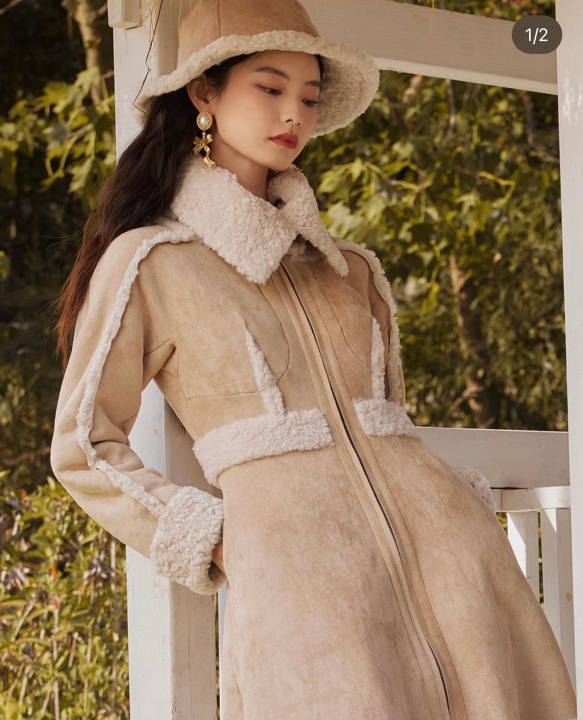 Lacemade Layla Farm Fur Coat + Hat Set