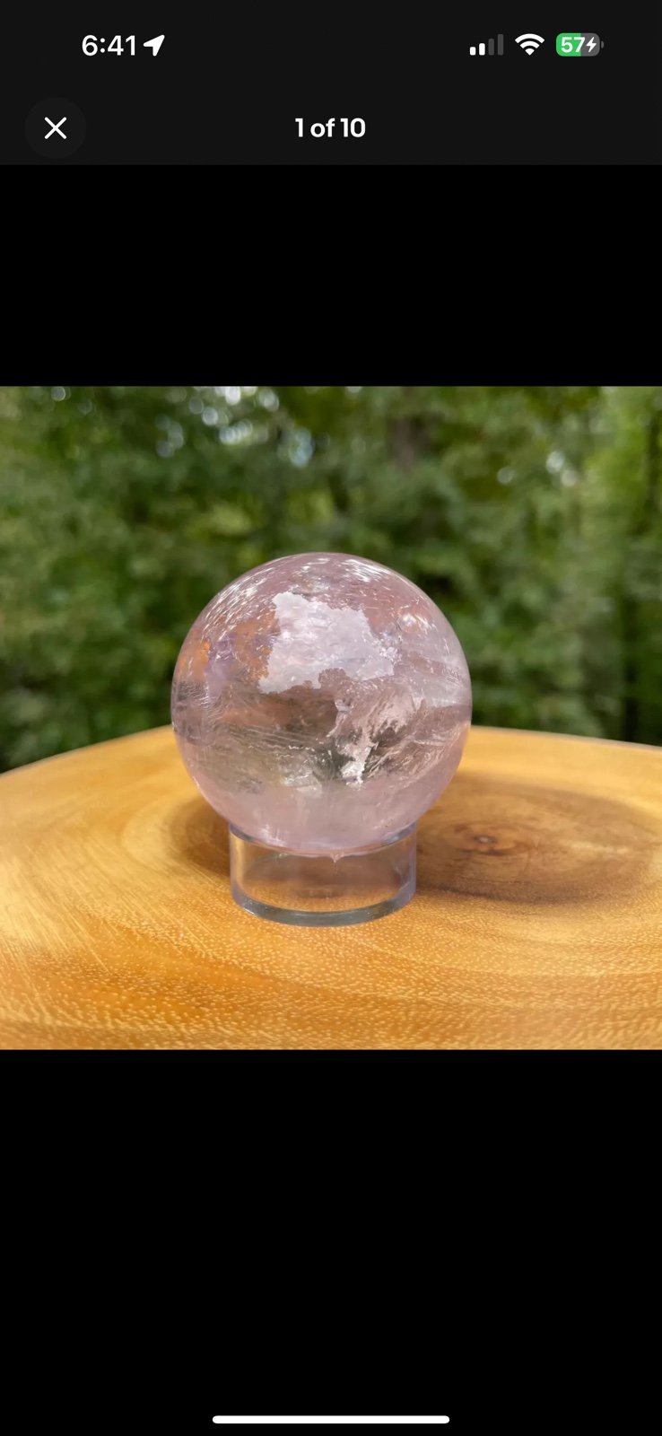 Gorgeous High Quality Amethyst Sphere *49.9 mm *Rainbows *Intuition *Healing