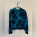 Champion Hoodie Sweatshirt Tie Dye Blue Navy Blue Size S M L