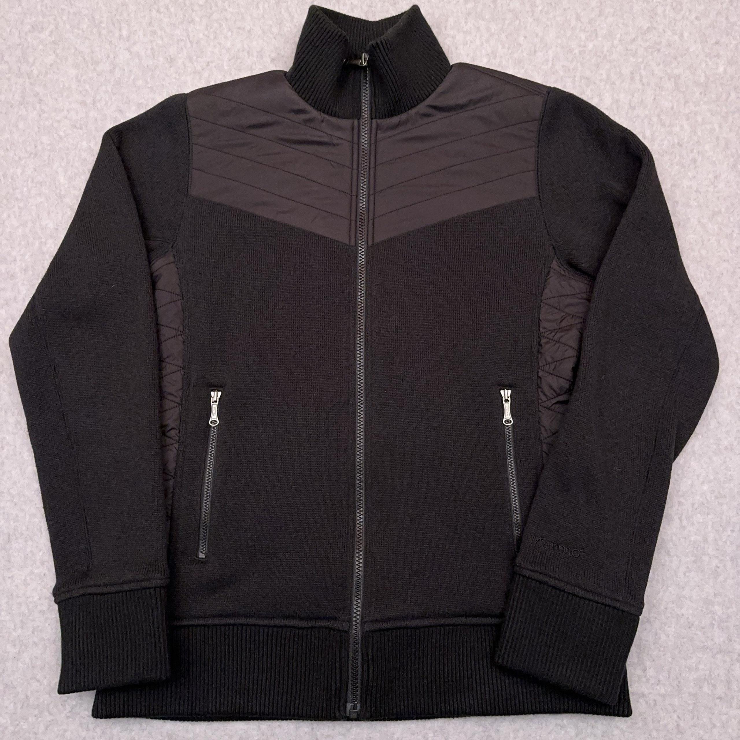 Marmot Tech Fleece Sweater Jacket Women's Medium Quilted Full Zip Pockets Hiking
