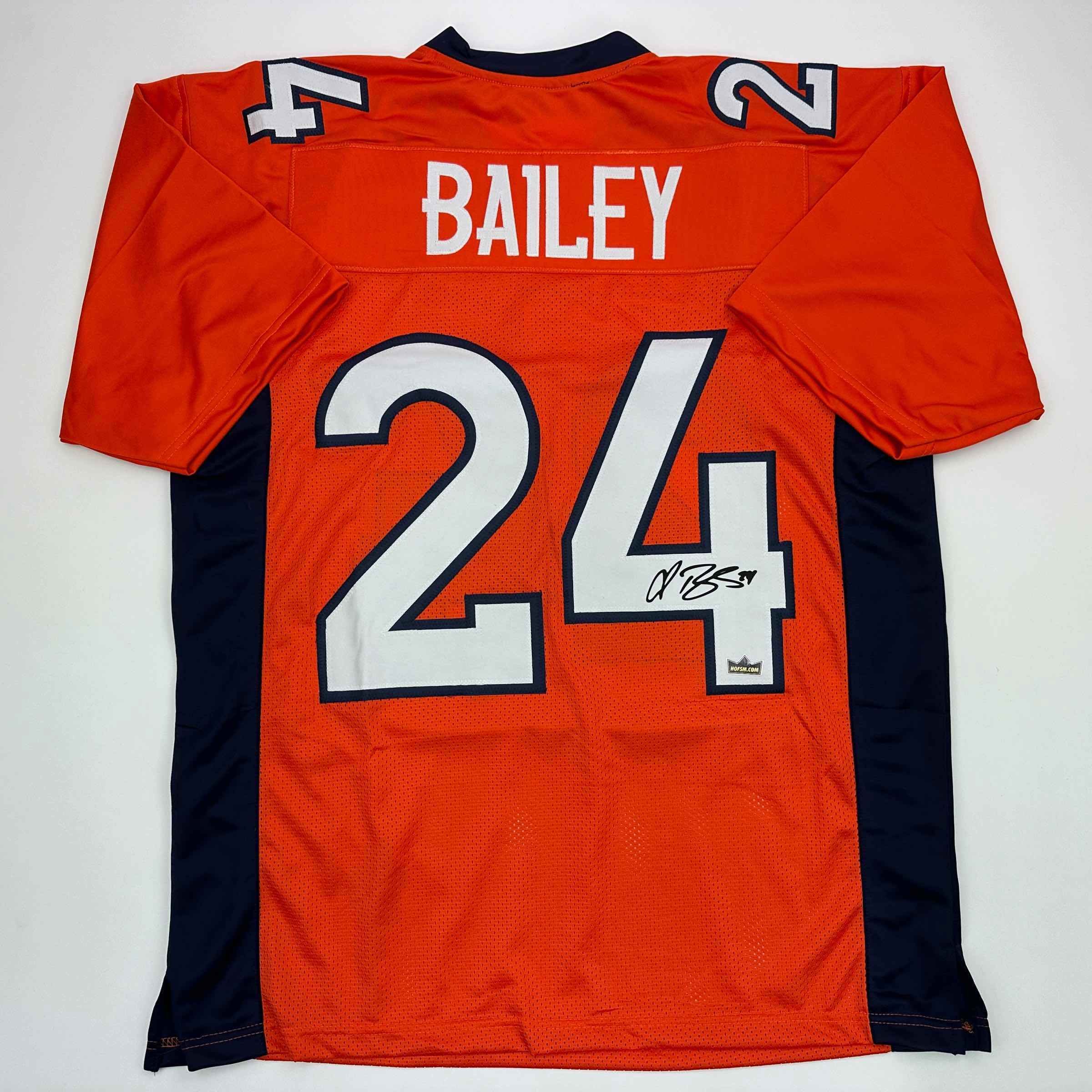 Facsimile Autographed Champ Bailey Denver Orange Auto Jersey Size Men's XL