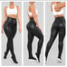 Solid Black High Rise Faux Leather