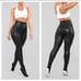 Solid Black High Rise Faux Leather