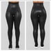 Solid Black High Rise Faux Leather