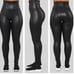 Solid Black High Rise Faux Leather
