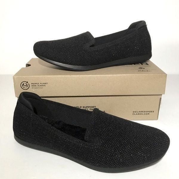 Clarks Cloudsteppers Carly Dream Fur Washable Knit Slip-Ons