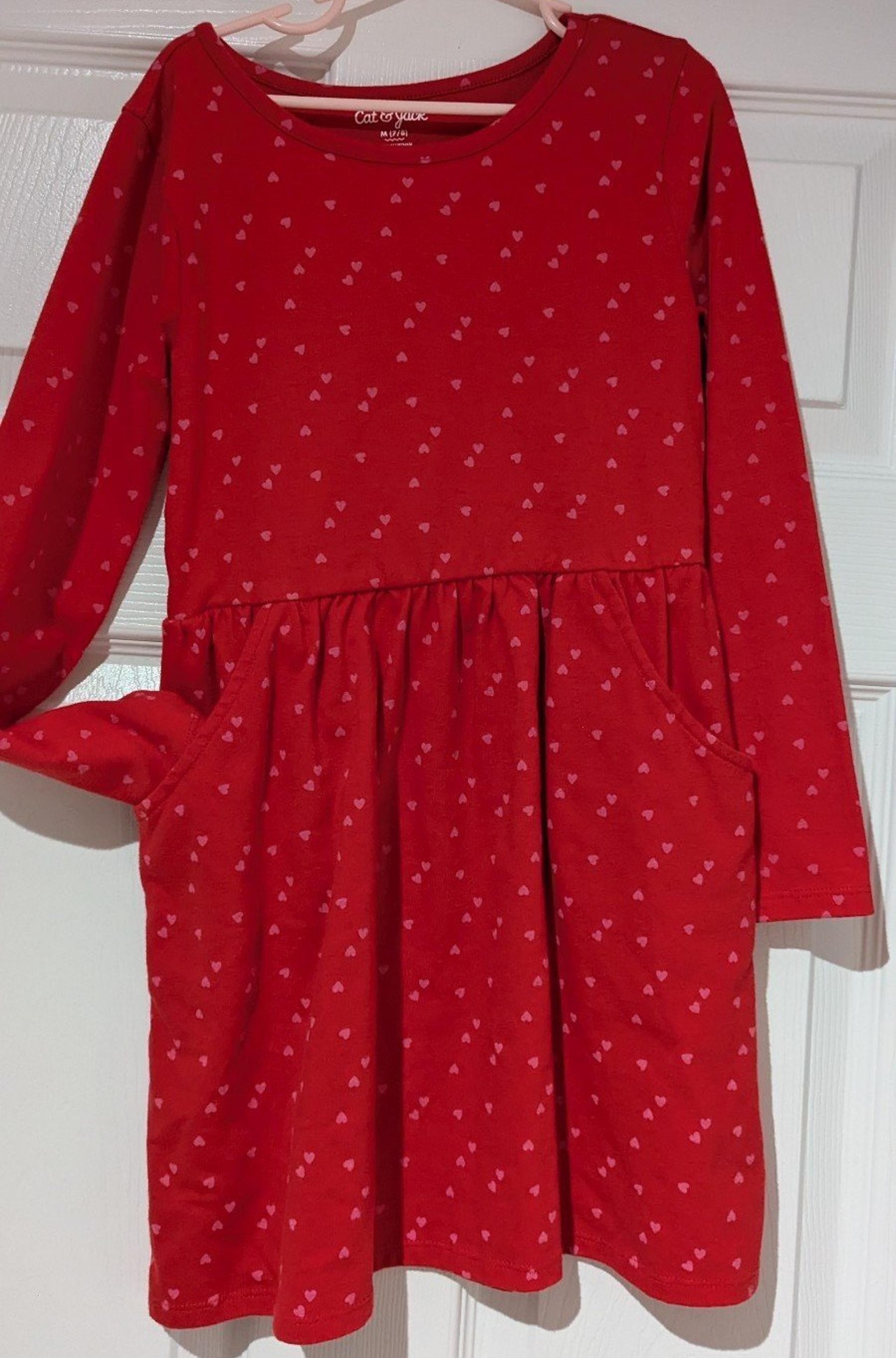 Girl's Valentine's Day Dress Hearts size 7/8