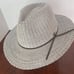 C.C Fedora Hat Knit Leatherette Trim NWT Light Melange Grey