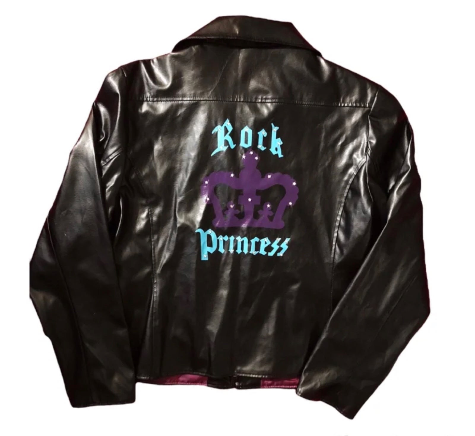 Rock Princess Logo Faux Leather Jacket