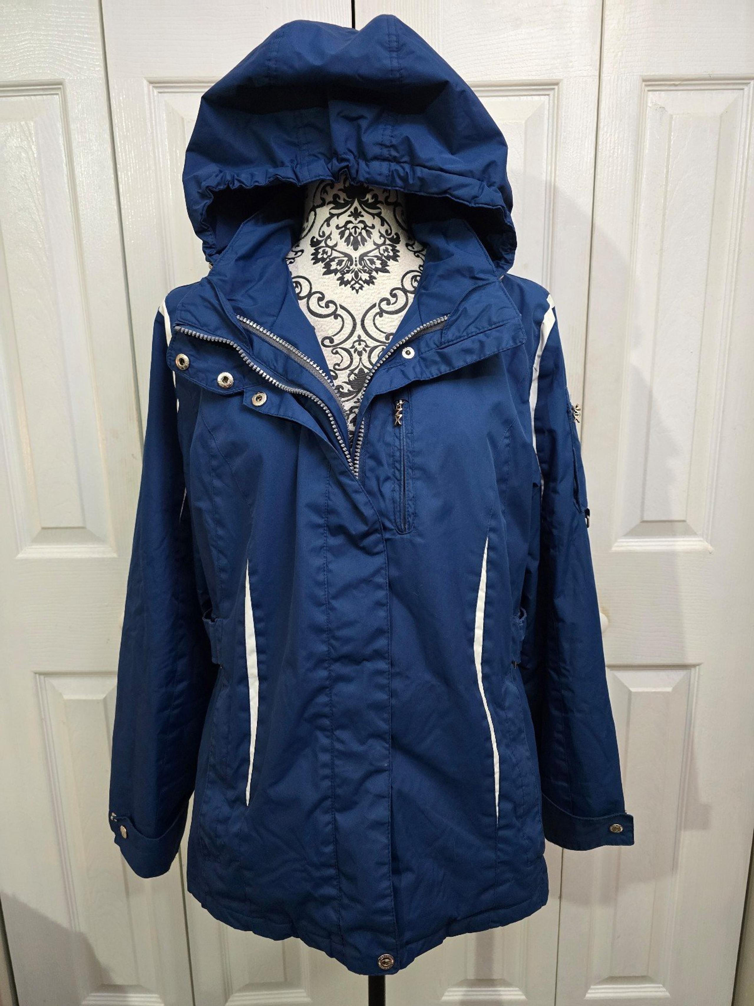 ZeroXposur Blue & White Hooded Ski Parka Winter Coat