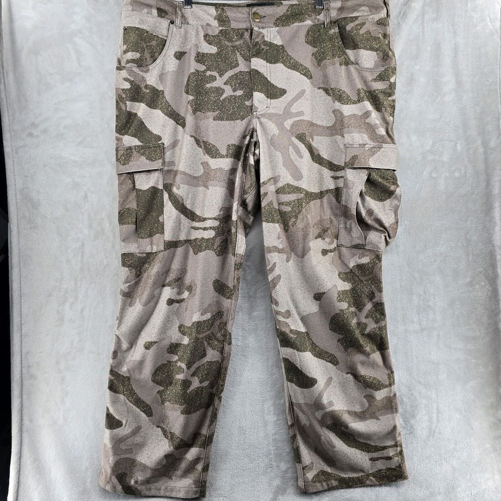Cabelas Microtex Classic Pants Outfitter Camo Green Gray Green Men's Size 44