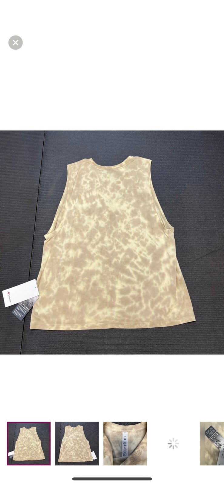 LULULEMON ALL YOURS TANK-TIE DYE-MARMOLEADO LEMON CHIFFON TRENCH-10-NWT