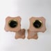 Vintage Romance Terracotta Column Pink Candle Holders 2 PCS Pillars White Glaze