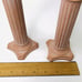 Vintage Romance Terracotta Column Pink Candle Holders 2 PCS Pillars White Glaze