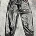 Abercrombie & Fitch Black Faux Leather Joggers with tie waist Size XS