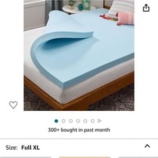 Linenspa 3 Inch Gel Infused Memory Foam Mattress Topper – Full XL