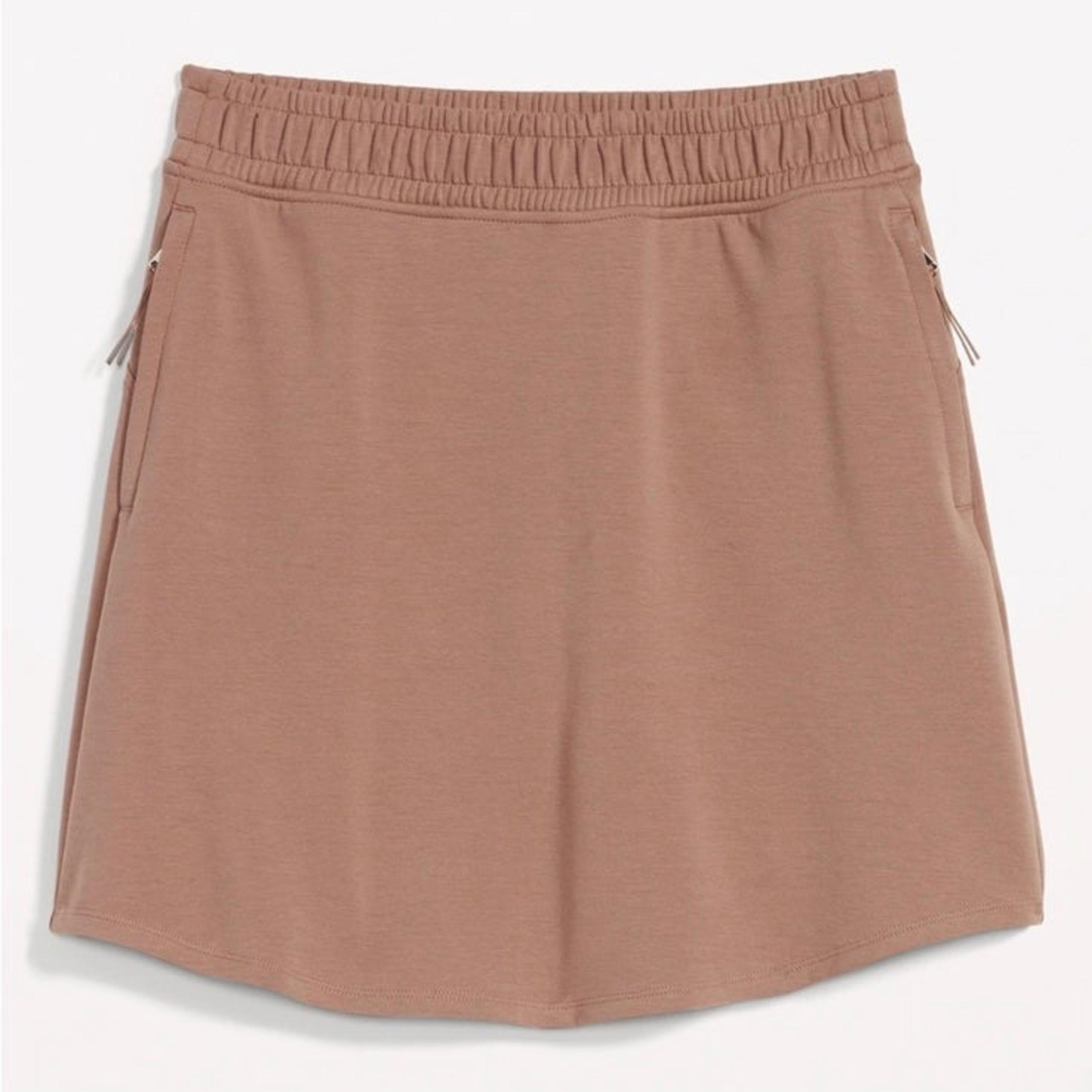 NWT OLD NAVY High-Waisted Dynamic Fleece Mini Skort COLOR RARE EARTH SIZE LARGE