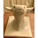 Set Of 2 Vintage Ceramic Bull & Duck/Goose Head Wall Art Hanger Towel