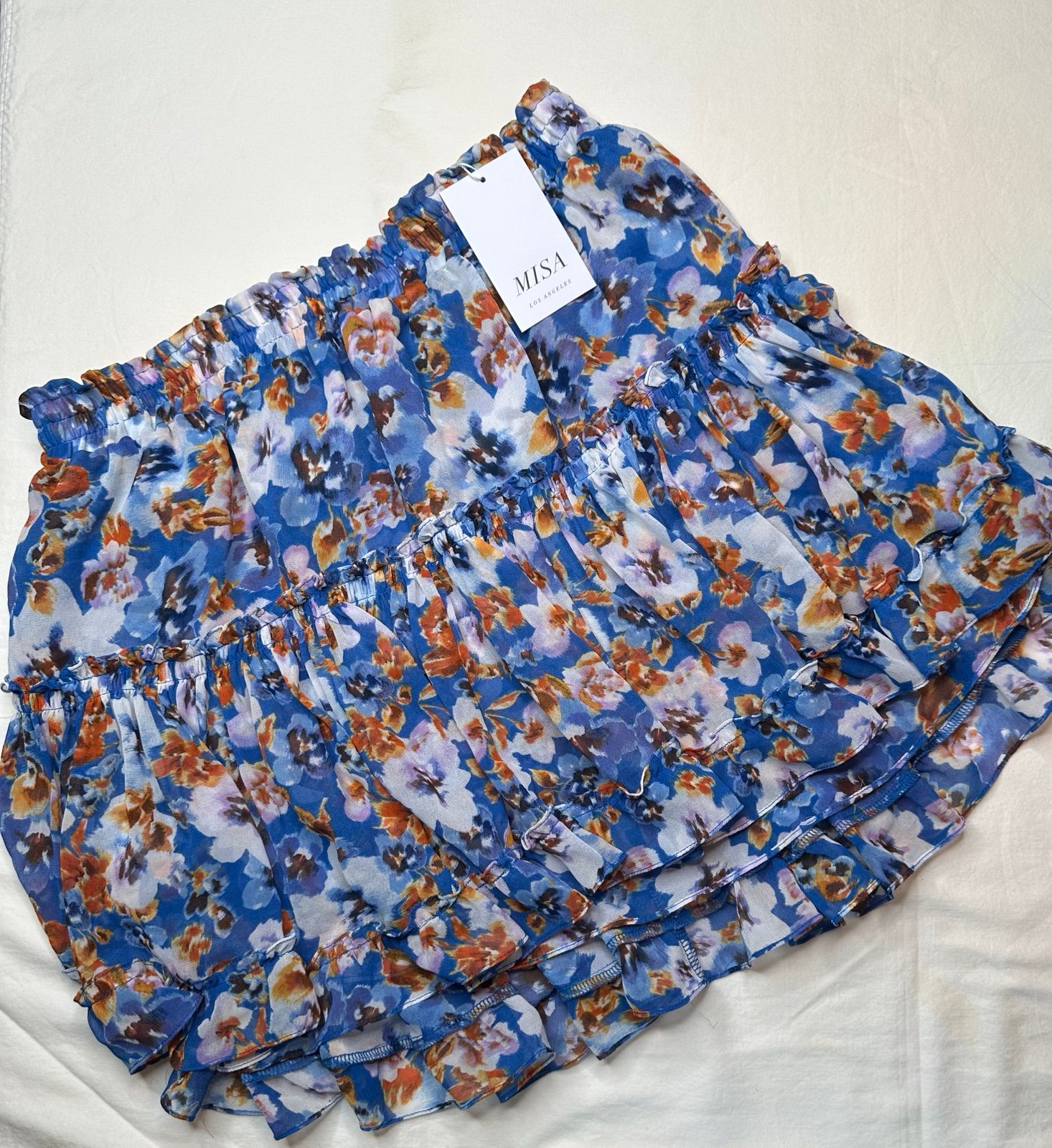 misa skirt blue pansy