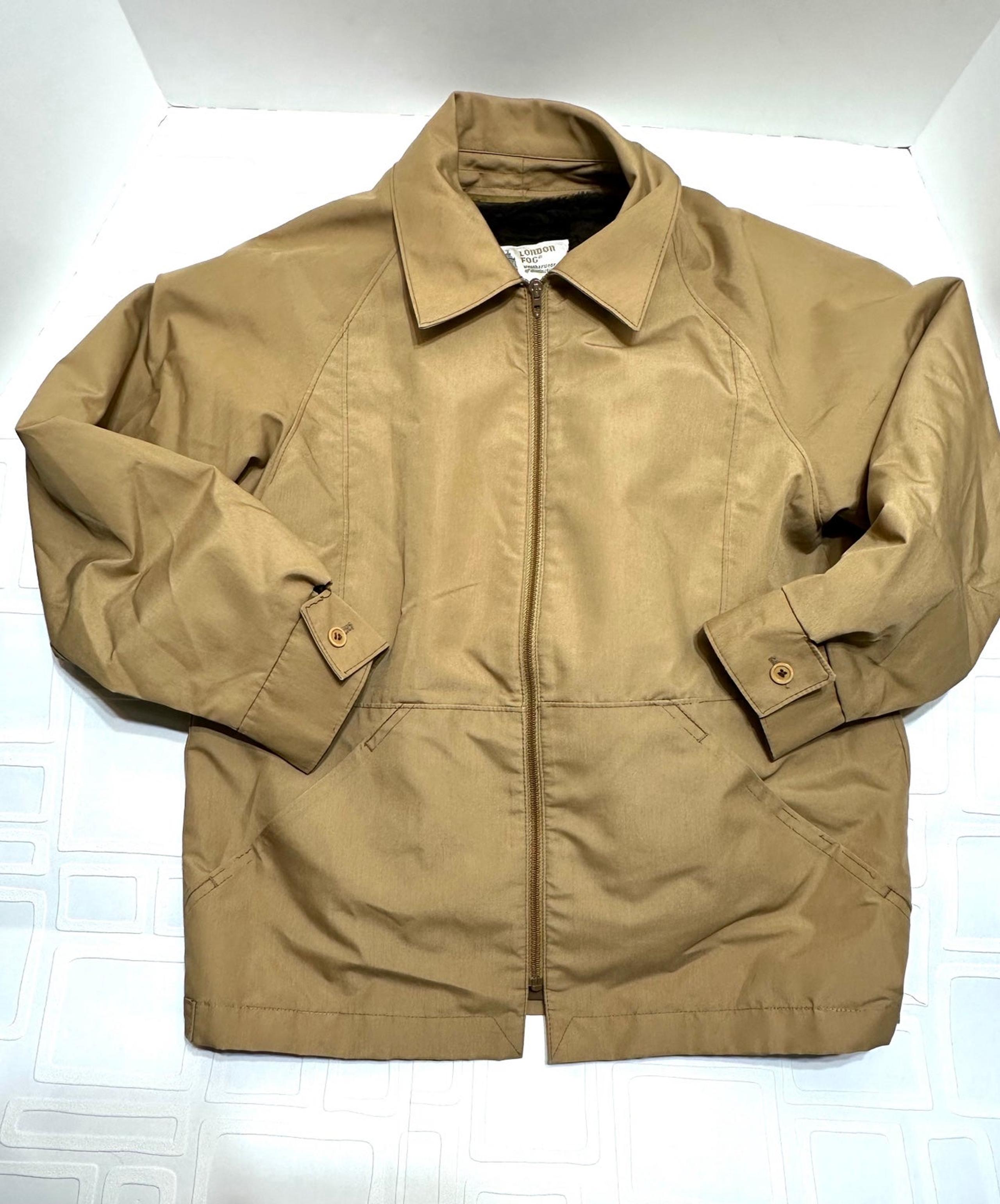 Vintage London Fog Men's Weatherwear (40 reg) Brown Short Trench Coat w/Lining