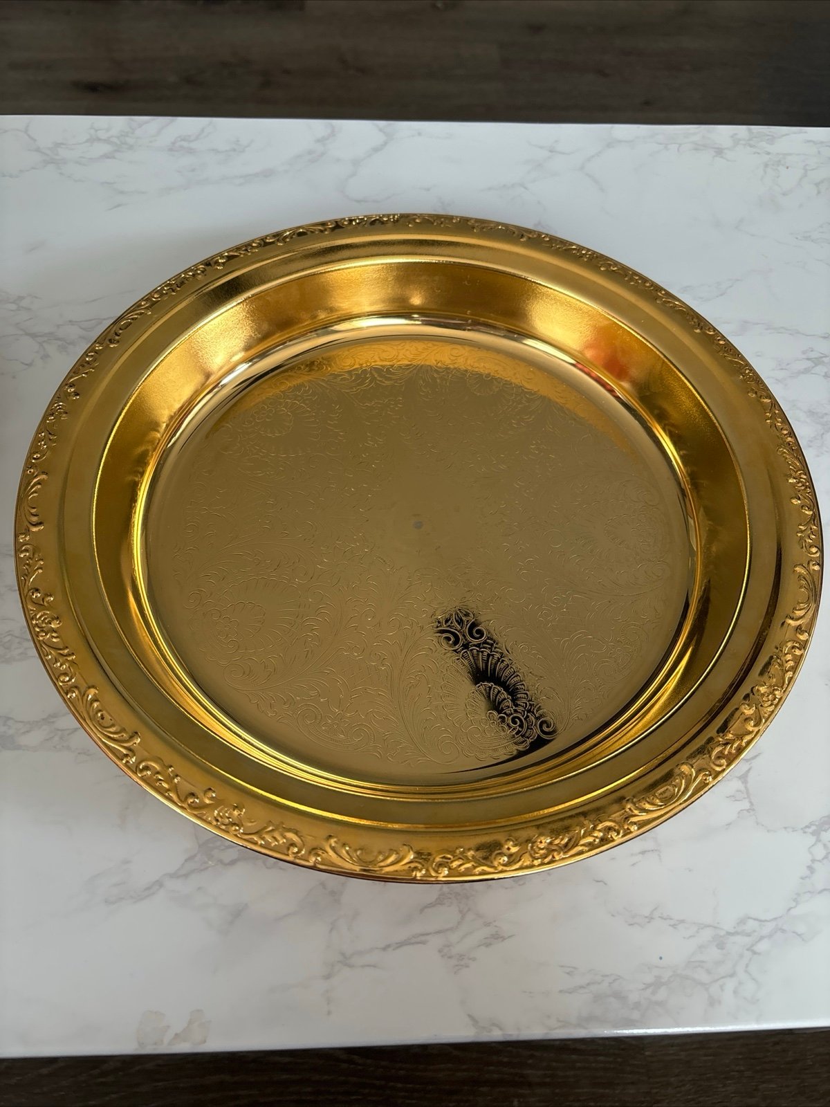 Vintage LBNY 24k Gold Plated Plate