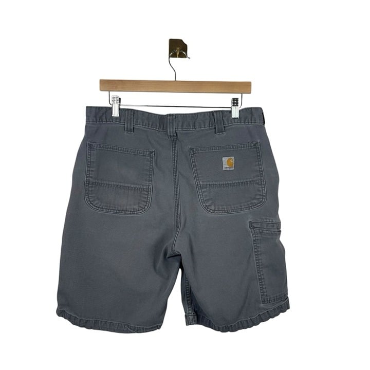 Carhartt Men’s Rugged Relaxed Fit Rigby Cargo Work Shorts in Grey Size 36