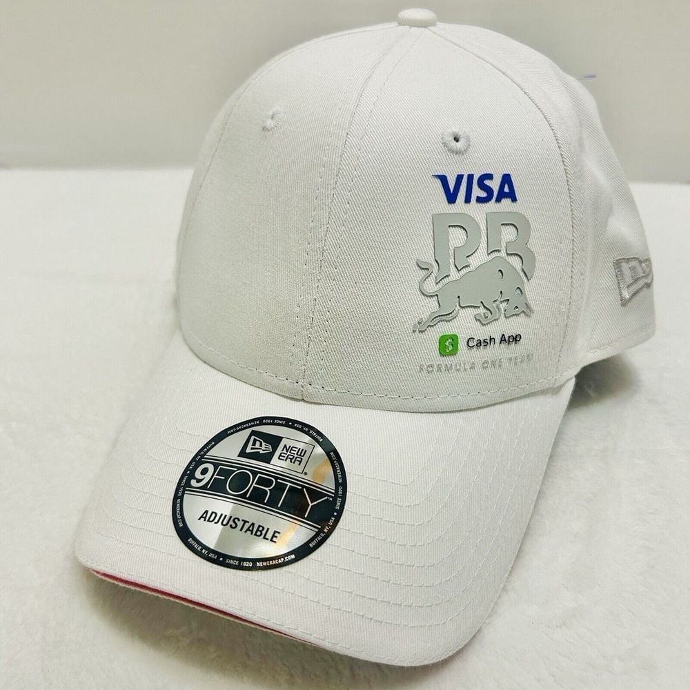 New Era Visa Cash App RB Formula One 9FORTY Strap Hat Cap Adjustable White
