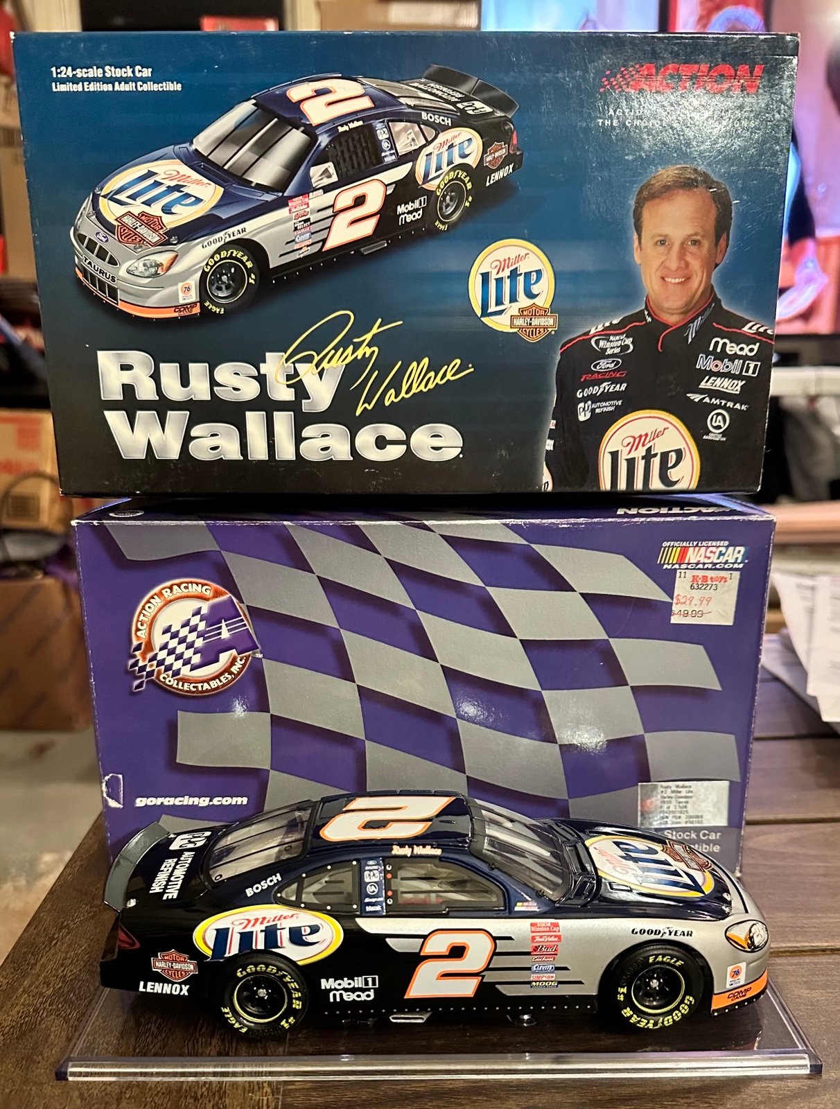 1999 Rusty Wallace 1:24 Harley Davidson Miller Lite