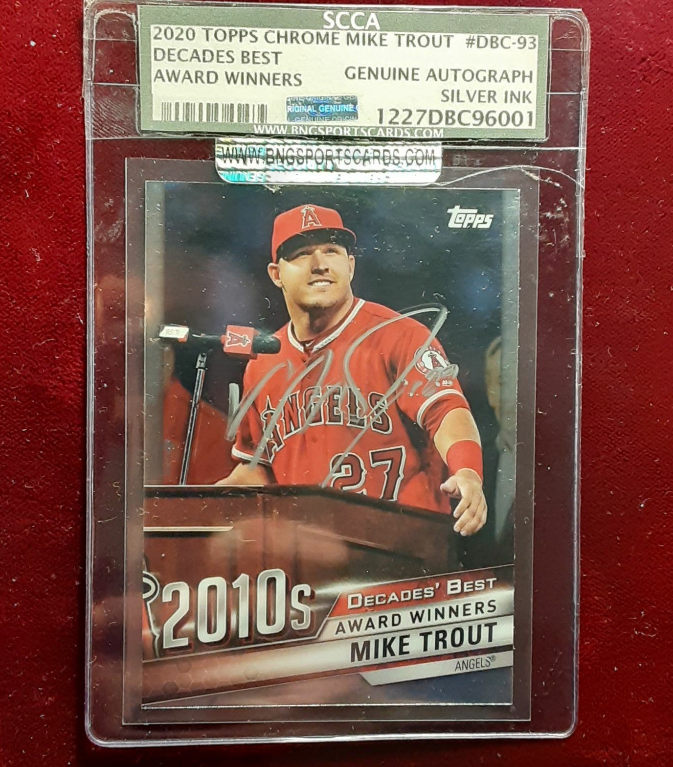 2020 TOPPS CHROME MIKE TROUT AUTOGRAPH