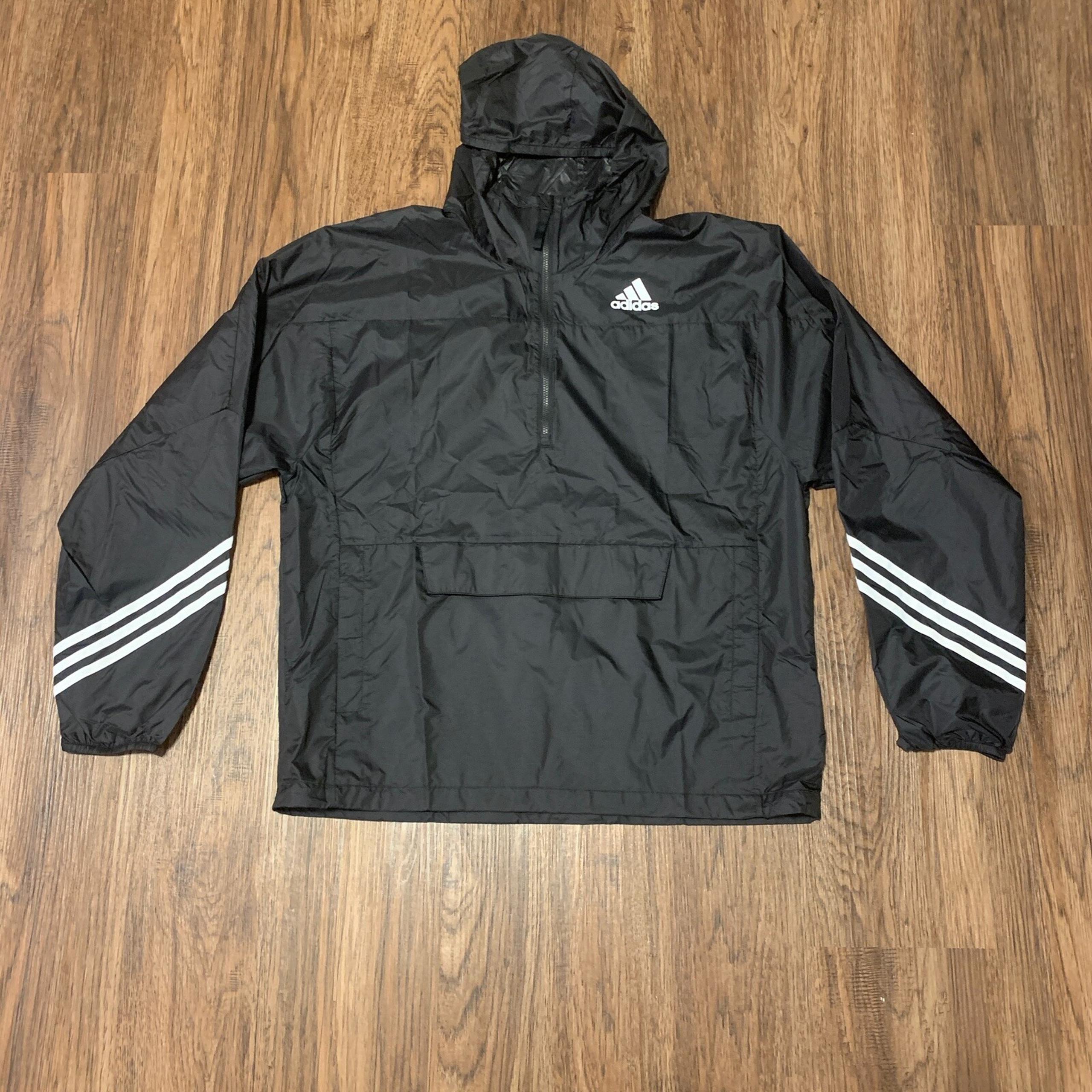 Anorak WIND.RDY 1/4 Zip Black & White Men's Windbreaker Size Small HT8722 - Adidas