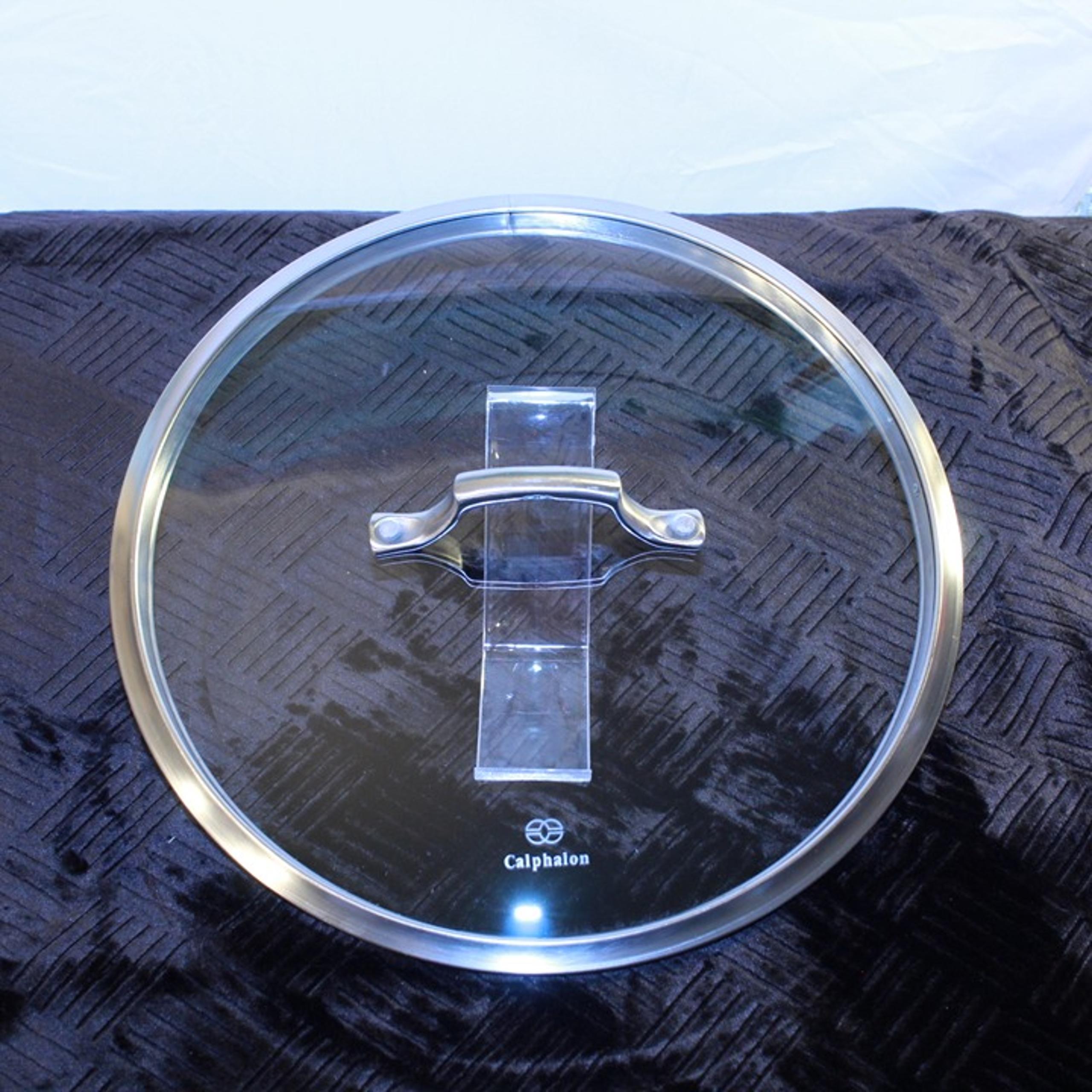 Calphalon 12 Inch Glass Stainless - Replacement LID ONLY - Outer 12 7/8 Inner 12