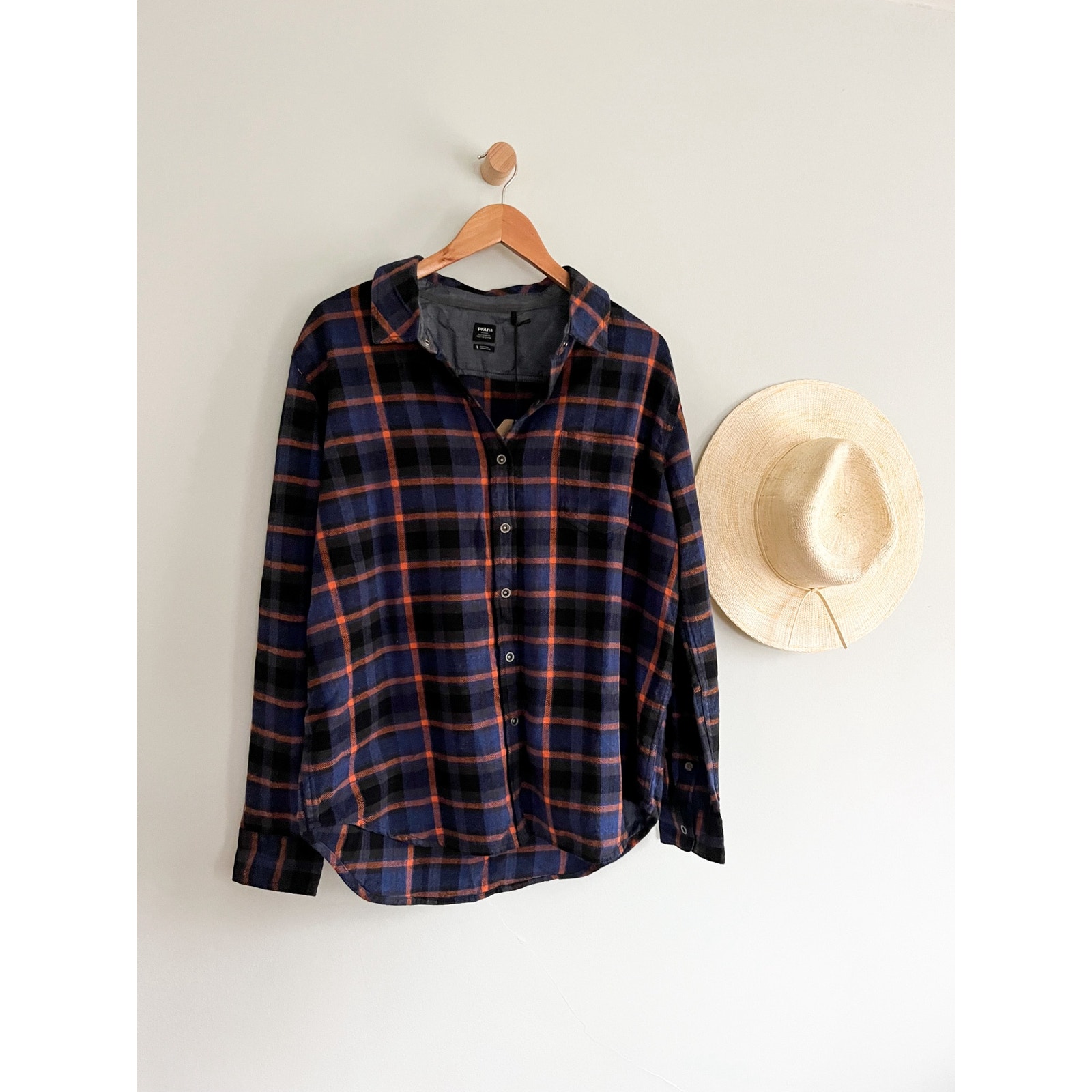 prAna | Golden Canyon Flannel Cozy Gorpcore Fall | Rich Sapphire | Sz M | NWT