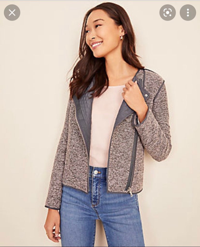 Ann taylor tweed Moto Jacket