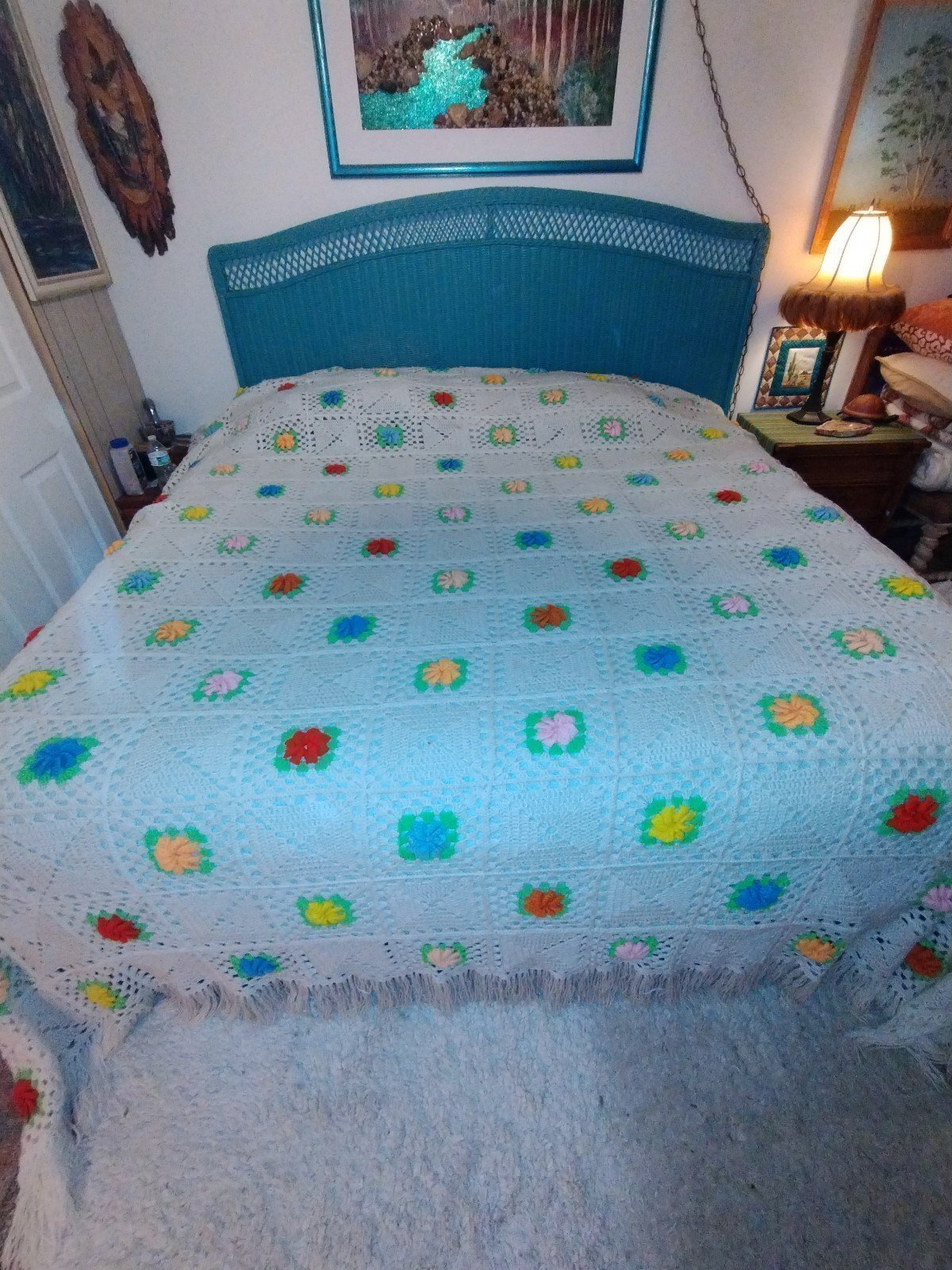 Crocheted afghan