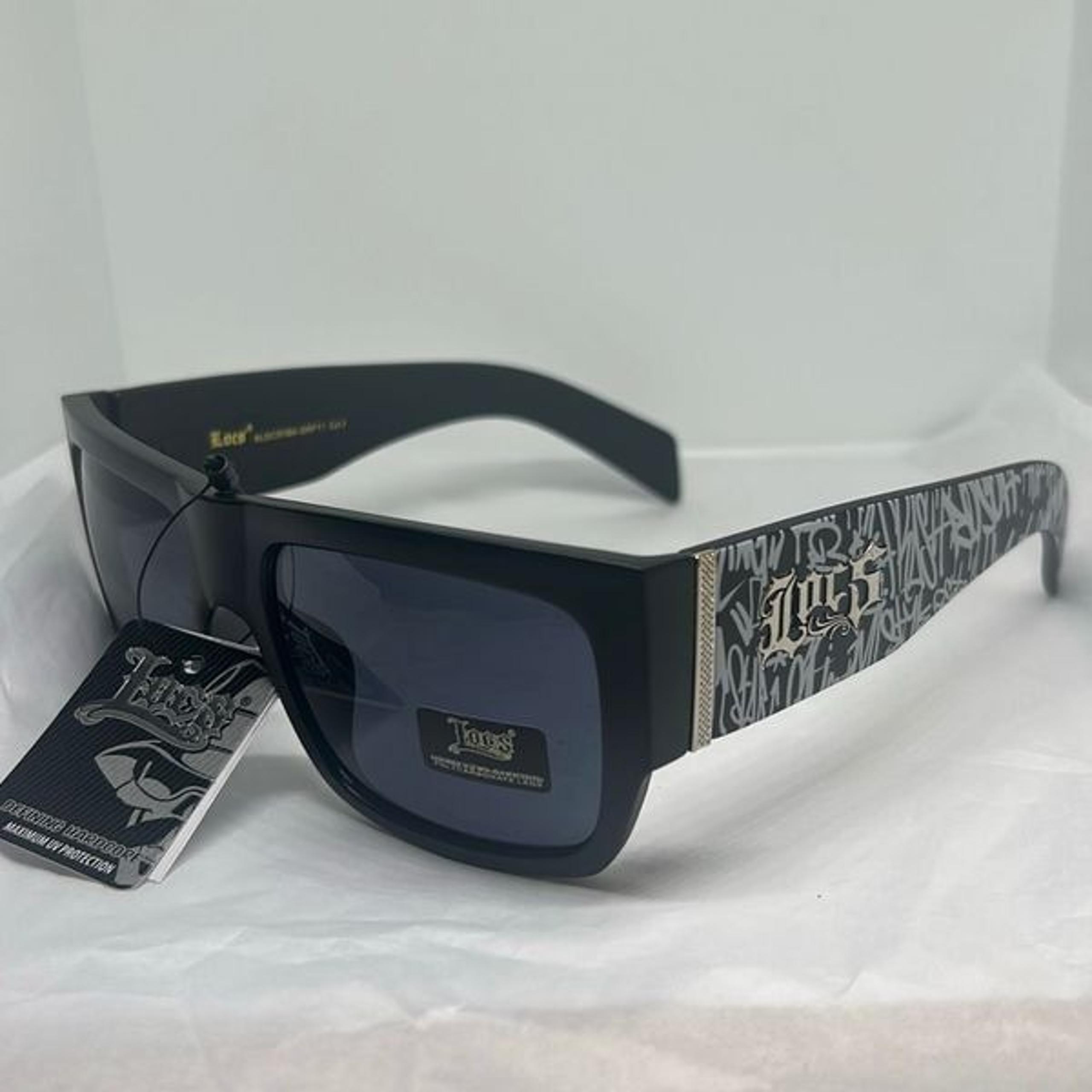 Locs Graffiti Logo Sunglasses  Square Frame, UV Protection