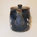 Teapot..Japanese stoneware Vintage Colbalt blue pottery teapot..made to last