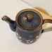 Teapot..Japanese stoneware Vintage Colbalt blue pottery teapot..made to last