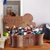New Buddy Buddy Dog Bone Basket and 6-piece Woodland Dog Toy Set