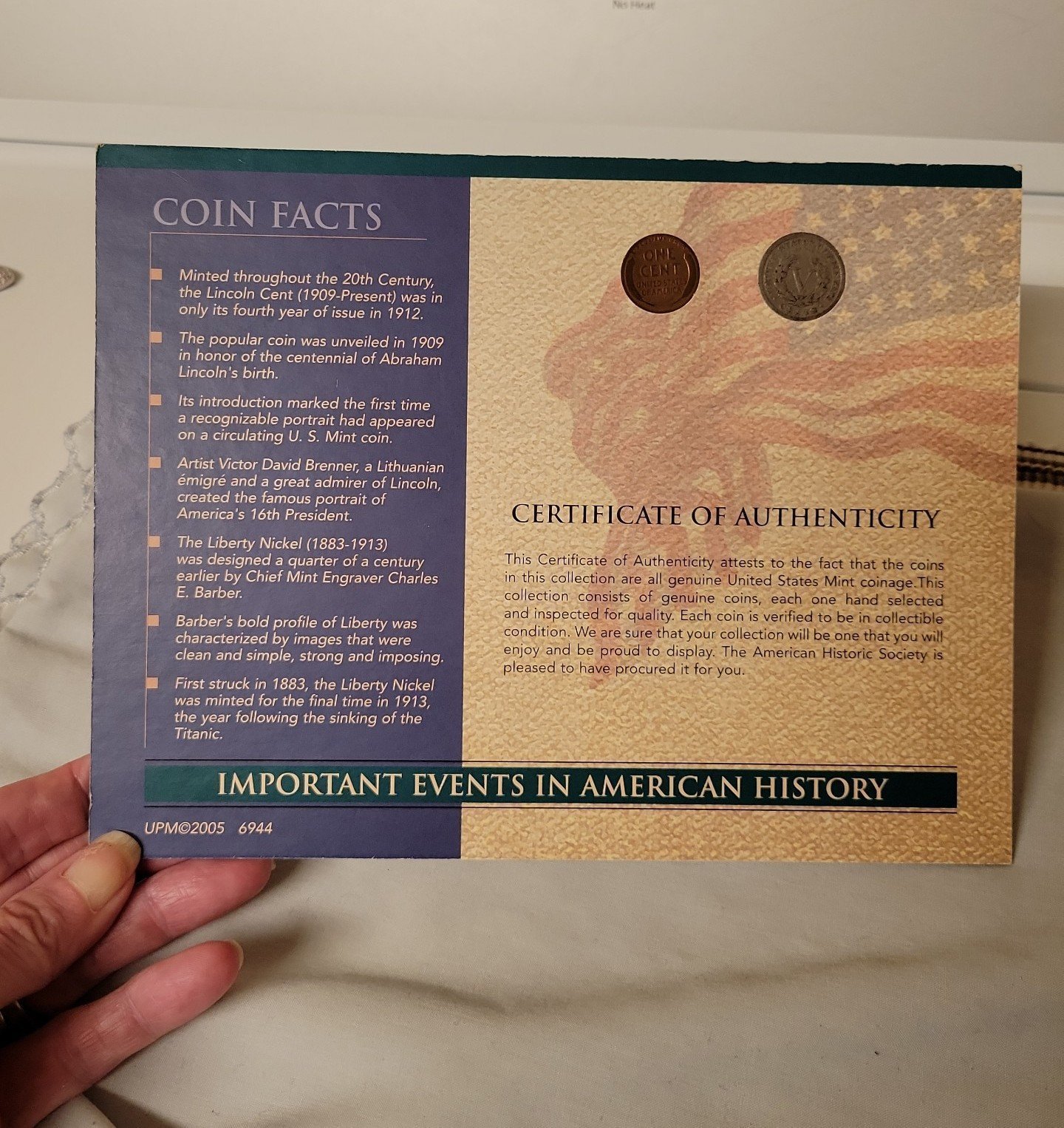 Sinking of the titanic, coin collection. - detail