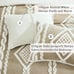 Queen Comforter Set，Jacquard Tufted 3 PCS Bedding Sets(Taupe, 90''x90'')