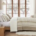 Queen Comforter Set，Jacquard Tufted 3 PCS Bedding Sets(Taupe, 90''x90'')
